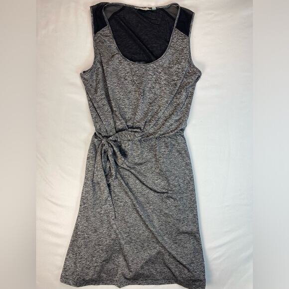 Athleta Women’s Faux Wrap Dress Outdoor Active Athleisure Pockets Large Silver - Picture 2 of 9